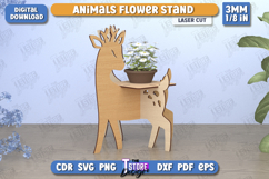 Flower Stand | Home Decor | Deer-Shaped Flower Pot Stand|CNC Product Image 1
