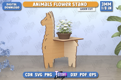 Animals Flower Stand Laser Cut Bundle,Animal Planter Pattern Product Image 10