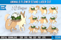 Animals Flower Stand Laser Cut Bundle,Animal Planter Pattern Product Image 1