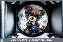 GorgeousAnimals Fourth of July Car Coaster design.