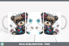 GorgeousAnimals Fourth of July Mug Wrap design.