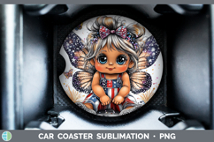 GorgeousAnimals Fourth of July Car Coaster design.