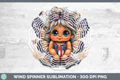 GorgeousAnimals Fourth of July Wind Spinner design.