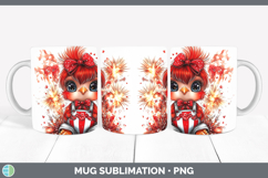 GorgeousAnimals Fourth of July Mug Wrap design.