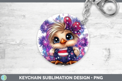 GorgeousAnimals Fourth of July Keychain design.