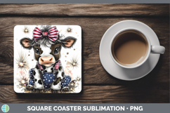 GorgeousAnimals Fourth of July Square Coaster design.