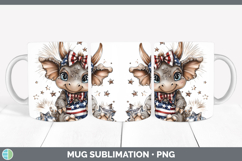 GorgeousAnimals Fourth of July Mug Wrap design.