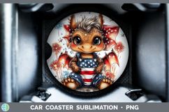 GorgeousAnimals Fourth of July Car Coaster design.