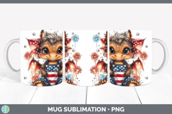 GorgeousAnimals Fourth of July Mug Wrap design.