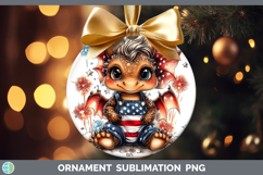 GorgeousAnimals Fourth of July Ornament design.
