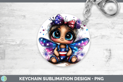 GorgeousAnimals Fourth of July Keychain design.