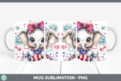 GorgeousAnimals Fourth of July Mug Wrap design.