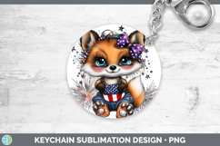 GorgeousAnimals Fourth of July Keychain design.