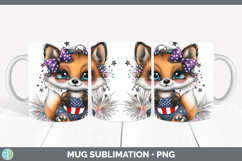 GorgeousAnimals Fourth of July Mug Wrap design.