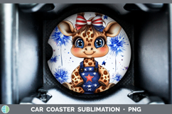 GorgeousAnimals Fourth of July Car Coaster design.