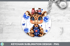 GorgeousAnimals Fourth of July Keychain design.