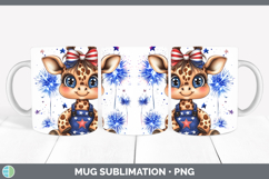 GorgeousAnimals Fourth of July Mug Wrap design.