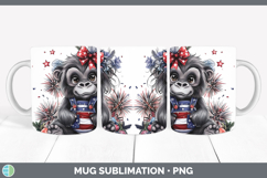 GorgeousAnimals Fourth of July Mug Wrap design.