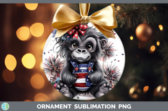 GorgeousAnimals Fourth of July Ornament design.