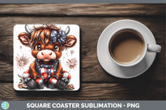 GorgeousAnimals Fourth of July Square Coaster design.