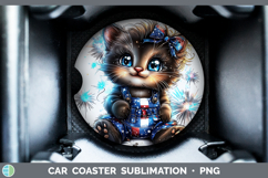GorgeousAnimals Fourth of July Car Coaster design.