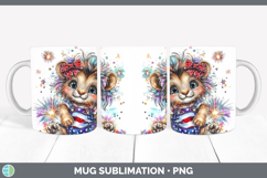 GorgeousAnimals Fourth of July Mug Wrap design.