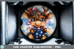 GorgeousAnimals Fourth of July Car Coaster design.