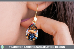 GorgeousAnimals Fourth of July Teardrop Earrings design.