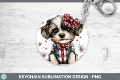 GorgeousAnimals Fourth of July Keychain design.