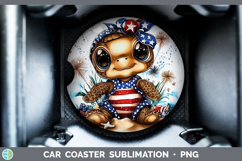 GorgeousAnimals Fourth of July Car Coaster design.