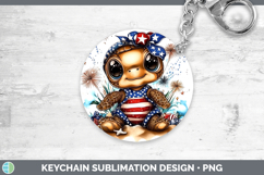 GorgeousAnimals Fourth of July Keychain design.