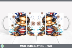 GorgeousAnimals Fourth of July Mug Wrap design.