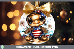GorgeousAnimals Fourth of July Ornament design.
