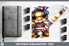 GorgeousAnimals Fourth of July Pen Wrap design.