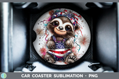 GorgeousAnimals Fourth of July Car Coaster design.