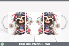 GorgeousAnimals Fourth of July Mug Wrap design.