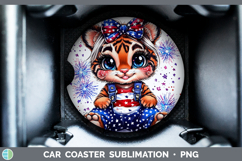 GorgeousAnimals Fourth of July Car Coaster design.