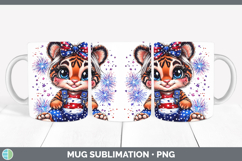 GorgeousAnimals Fourth of July Mug Wrap design.