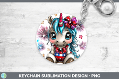 GorgeousAnimals Fourth of July Keychain design.