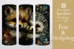 Animal Tumbler Wrap, Fox x Hedgehog Sublimation, s2 Product Image 1