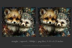 Animal Tumbler Wrap, Fox x Hedgehog Sublimation, s2 Product Image 3