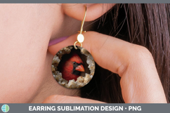 GorgeousAnimals Geode Wall Round Earrings design.
