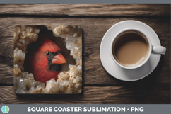 GorgeousAnimals Geode Wall Square Coaster design.