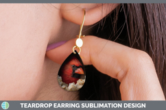 GorgeousAnimals Geode Wall Teardrop Earrings design.