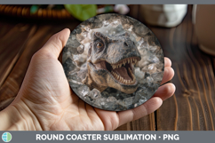 GorgeousAnimals Geode Wall Round Coaster design.