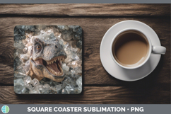 GorgeousAnimals Geode Wall Square Coaster design.