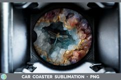 GorgeousAnimals Geode Wall Car Coaster design.