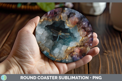 GorgeousAnimals Geode Wall Round Coaster design.
