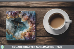 GorgeousAnimals Geode Wall Square Coaster design.