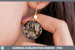 GorgeousAnimals Geode Wall Round Earrings design.